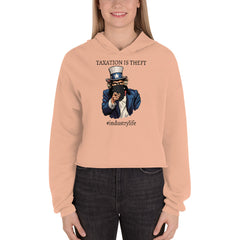 Taxation Is Theft Crop Hoodie - 86Campers