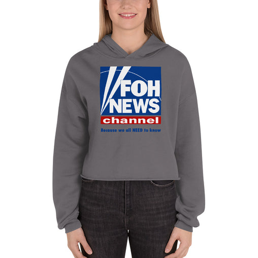 FOH News Channel Crop Hoodie - 86Campers